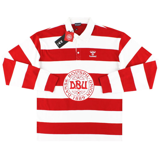 2024-25 Denmark Hummel Rugby Striped Fan Polo *BNIB* S