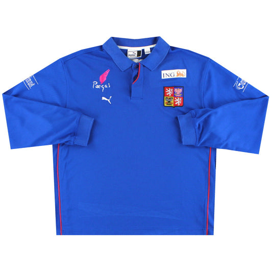 2003-04 Czech Republic Puma Player Issue Polo Shirt XXL