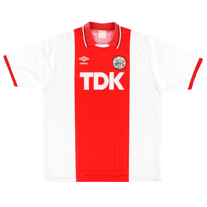 1989-91 Ajax Umbro Home Shirt XL