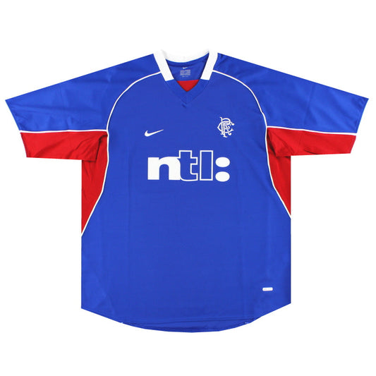 2001-02 Rangers Nike Home Shirt L