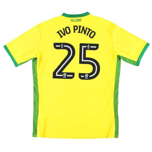 2016-17 Norwich City Errea Home Shirt Ivo Pinto #25 XXL