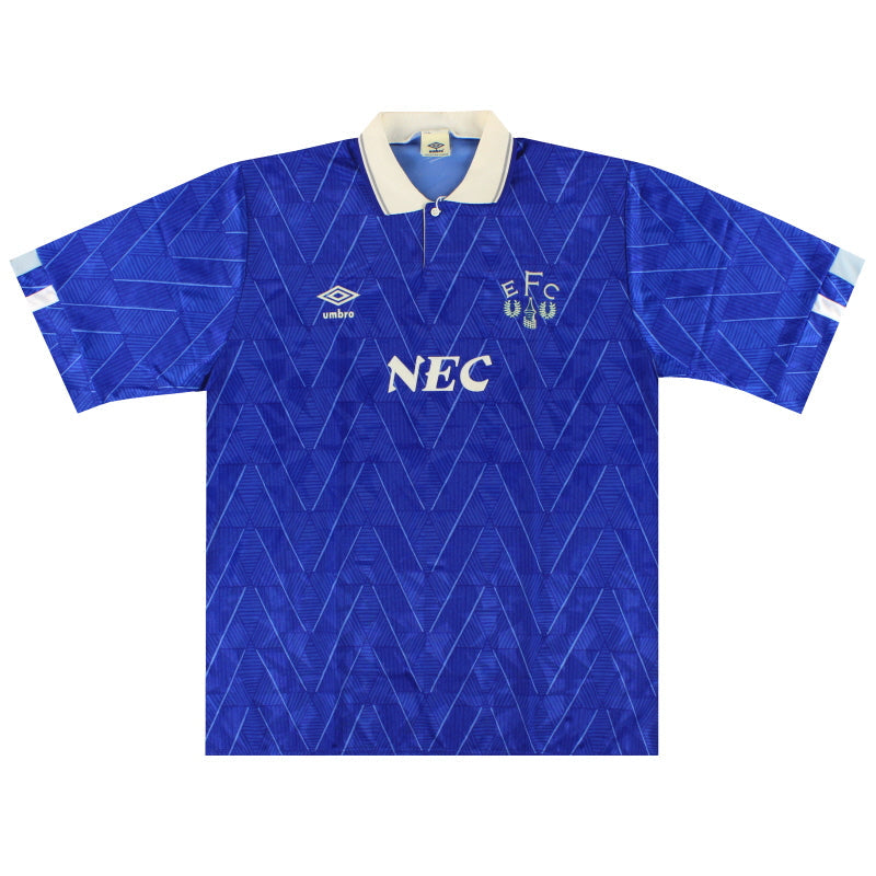 1989-91 Everton Umbro Home Shirt L