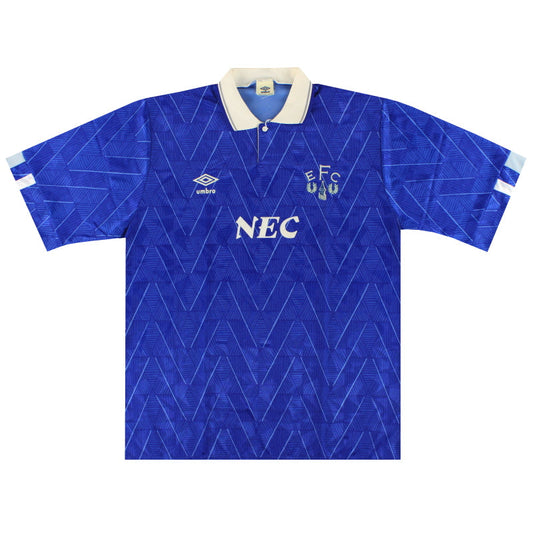 1989-91 Everton Umbro Home Shirt L