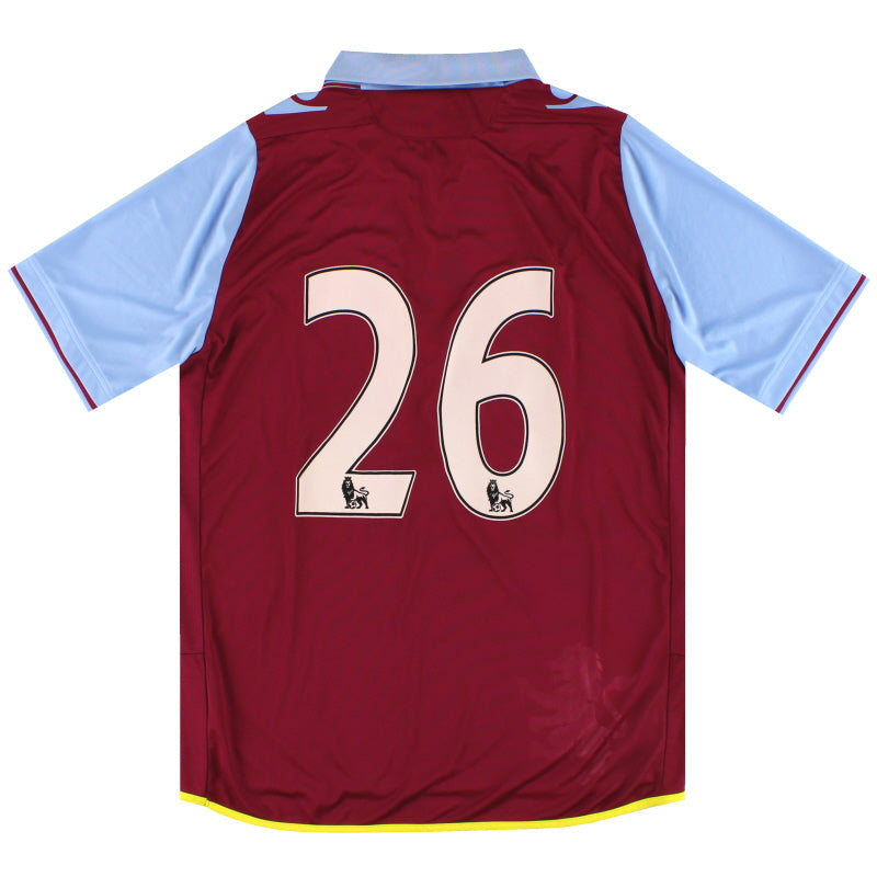 2012-13 Aston Villa Macron Home Shirt #26 M