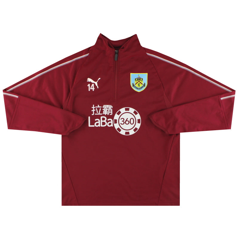 2017-18 Burnley Puma Player Issue 1/4 Zip Training Top #14 M