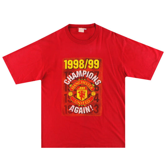 1998-99 Manchester United 'Champions' Graphic Tee L
