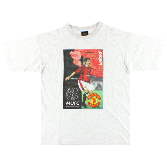1996-99 Manchester United 'Solskjaer' Graphic Tee XL