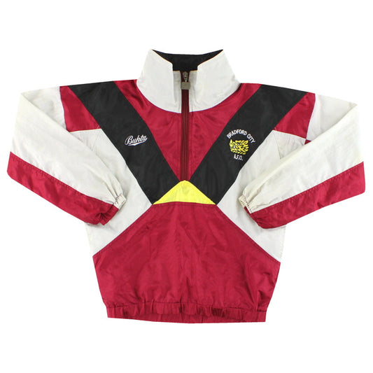 1988-90 Bradford City Bukta 1/2 Zip Track Top Y