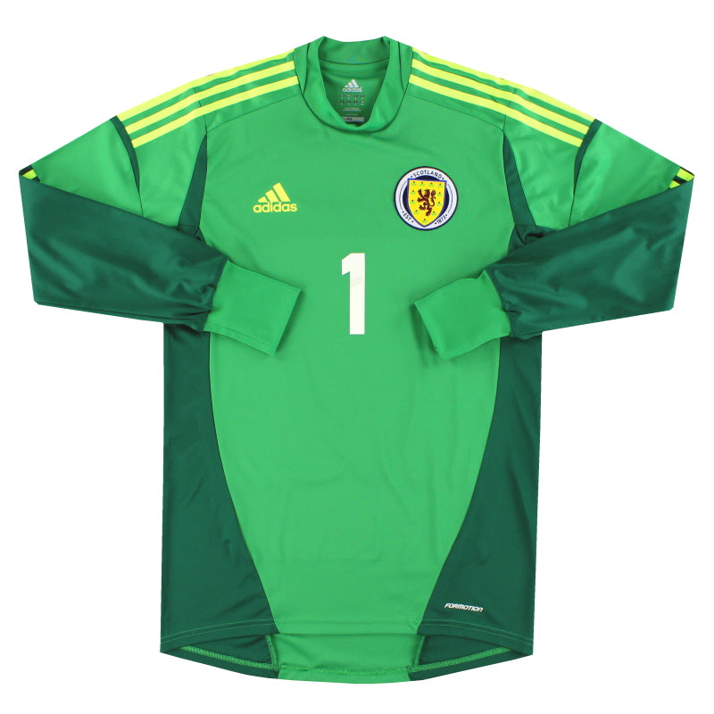 2012 Scotland adidas Formotion Player Issue Goalkeeper Shirt #1 *As New* M