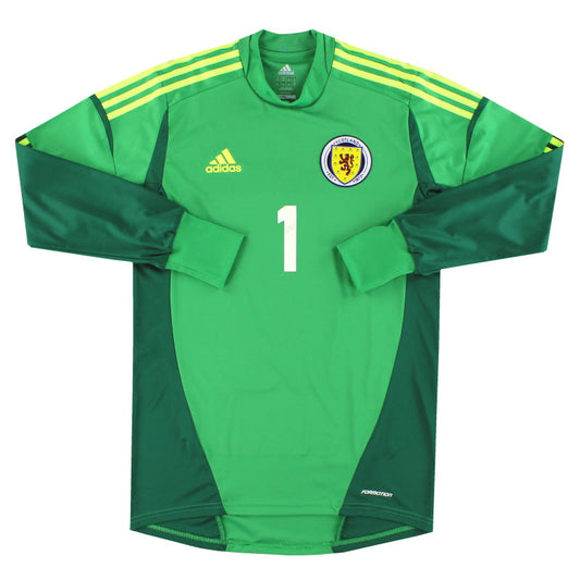 2012 Scotland adidas Formotion Player Issue Goalkeeper Shirt #1 *As New* M