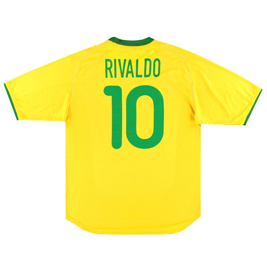 2000-02 Brazil Nike Home Shirt Rivaldo #10 L