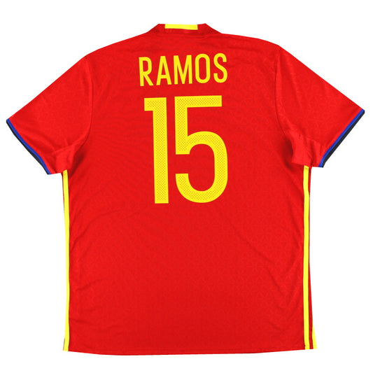 2016-17 Spain adidas Home Shirt Ramos #15 XL