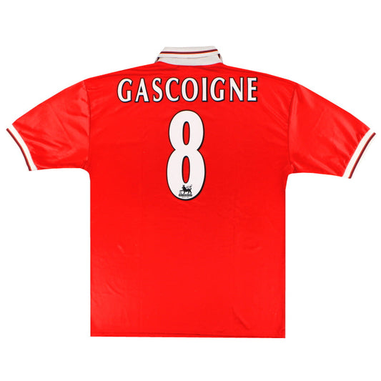 1998-99 Middlesbrough Errea Home Shirt Gascoigne #8 XL