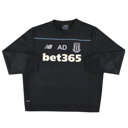 2015-16 Stoke New Balance Player Issue Training Sweatshirt 'AD' L