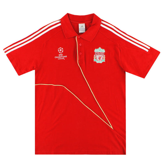 2009-10 Liverpool adidas Champions League Polo Shirt L
