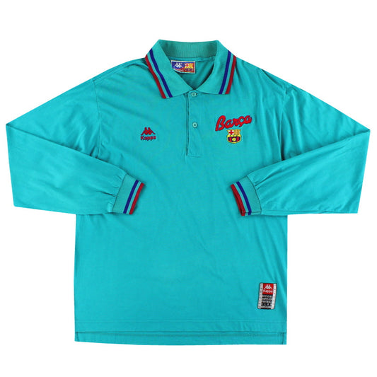 1992-95 Barcelona Kappa Polo Shirt L/S *Mint* L