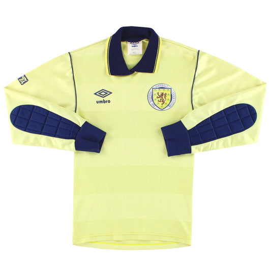 1986 Scotland Umbro Goalkeeper Shirt L/S #1 Y