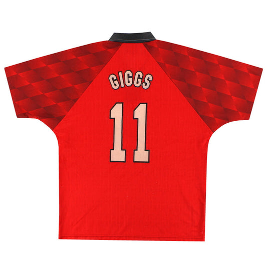 1996-98 Manchester United Umbro Home Shirt Giggs #11 L