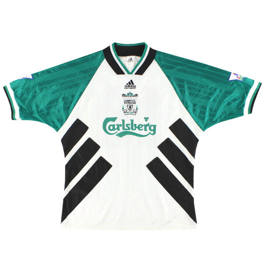 1993-95 Liverpool adidas Match Issue Away Shirt #19 L