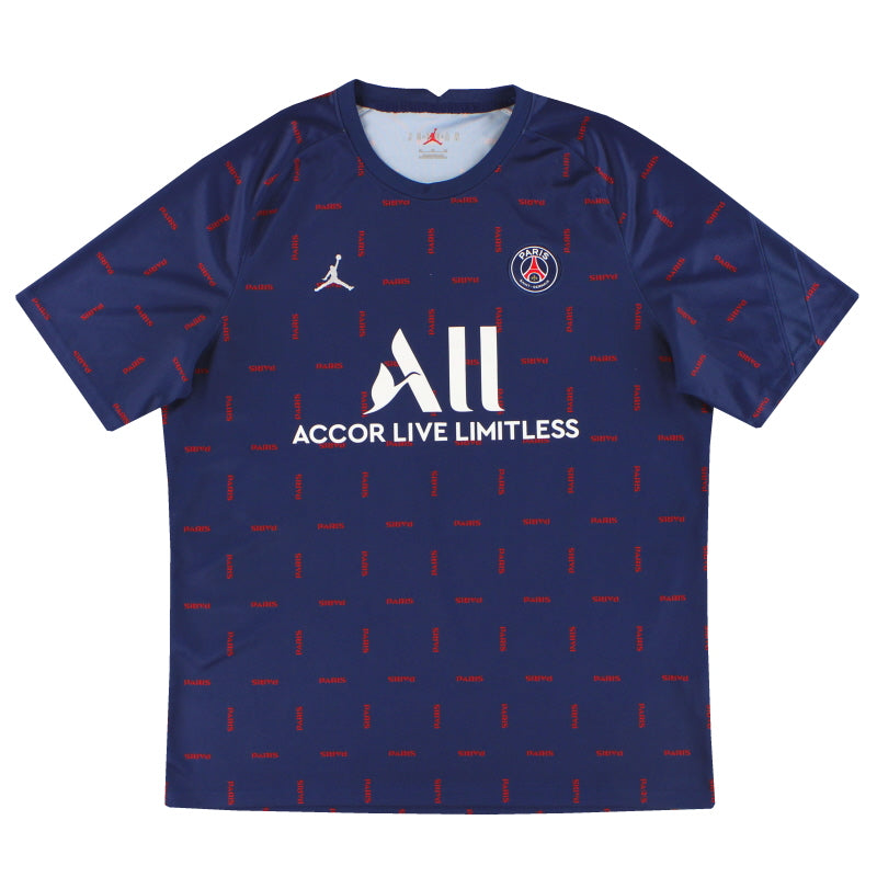 2021-22 Paris Saint-Germain Nike x Air Jordan Pre-Match Shirt XL