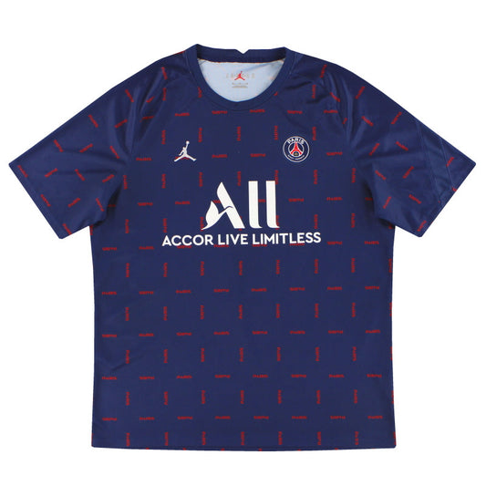 2021-22 Paris Saint-Germain Nike x Air Jordan Pre-Match Shirt XL