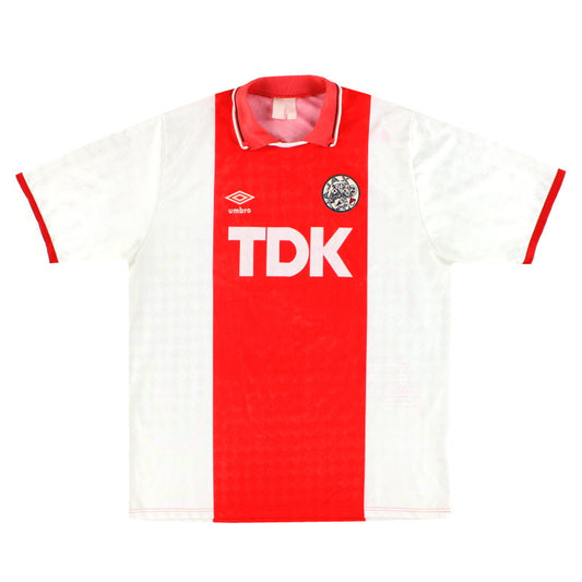 1989-91 Ajax Umbro Home Shirt XL