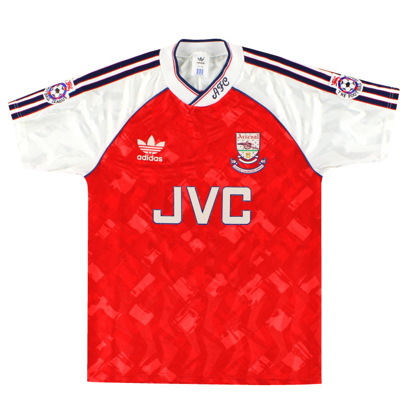 1990-92 Arsenal adidas 'Champions' Home Shirt S