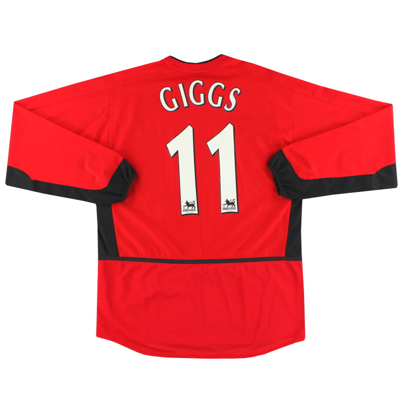 2002-04 Manchester United Nike Home Shirt Giggs #11 L/S M