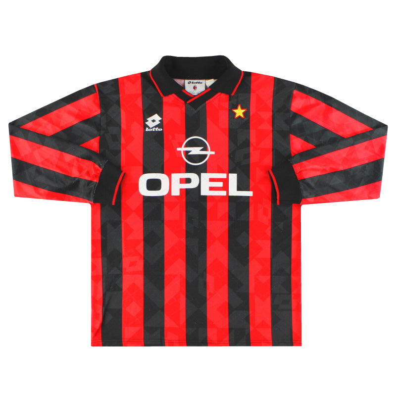 1994-95 AC Milan Lotto Player Issue Home Shirt L/S L