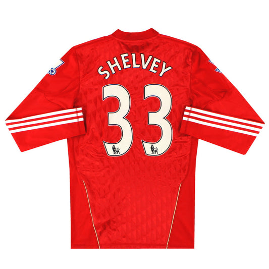 2010-12 Liverpool Techfit Player Issue Home Shirt Shelvey #33 *Mint* L/S L