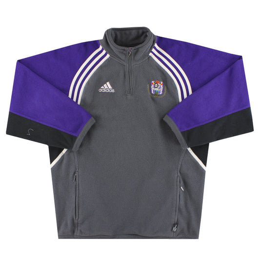 2001-02 Anderlecht adidas 1/2 Zip Fleece Top S