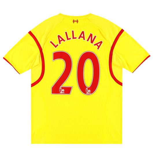 2014-15 Liverpool Warrior Away Shirt Lallana #20 *Mint* L