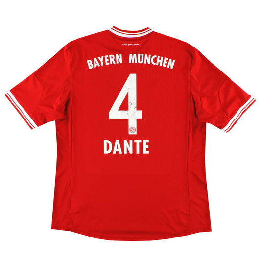 2013-14 Bayern Munich adidas Home Shirt Dante #4 XL