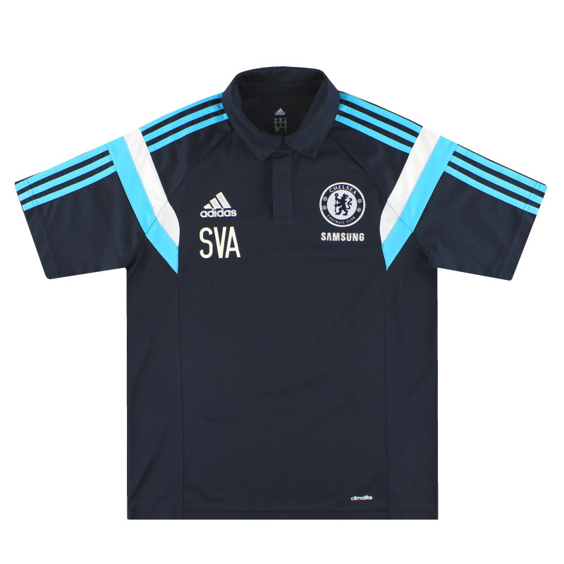 2014-15 Chelsea adidas Player Issue Polo Shirt 'SVA' M