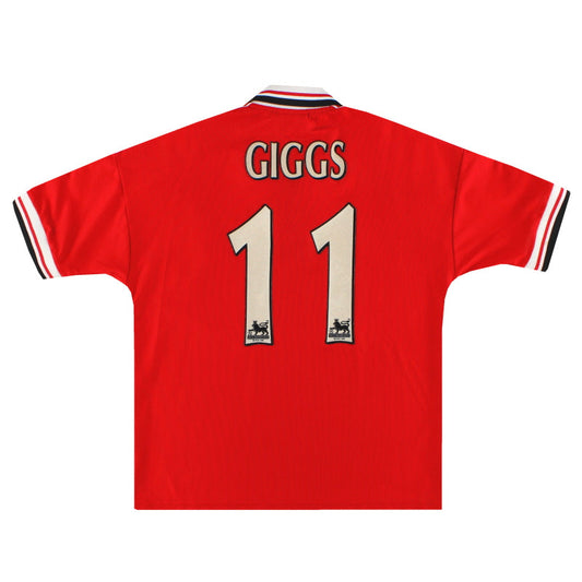1998-00 Manchester United Umbro Home Shirt Giggs #11 Y