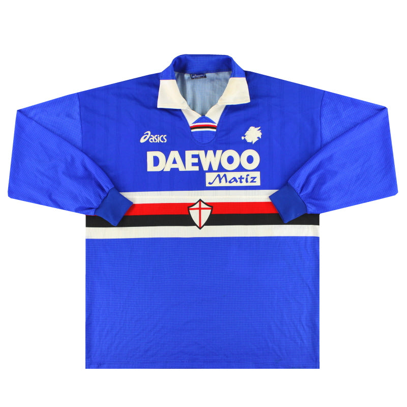 1998-99 Sampdoria Asics Home Shirt L/S XL