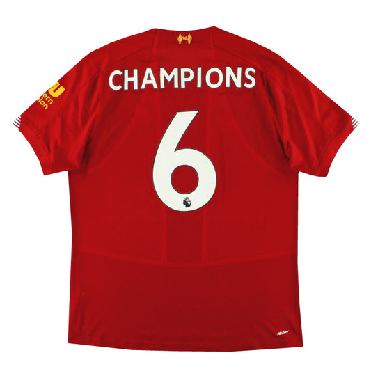 2019-20 Liverpool New Balance Home Shirt Champions #6 L