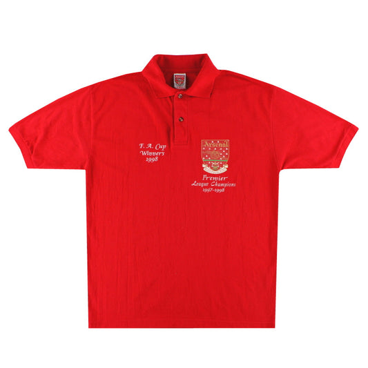 1998 Arsenal 'Double Winners' Polo Shirt L