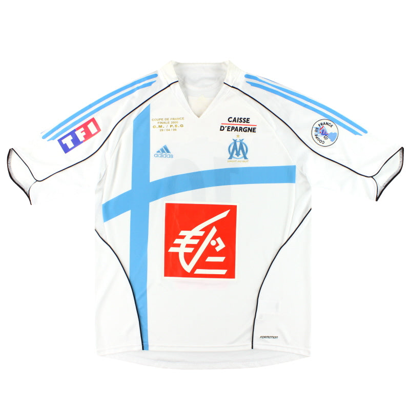 2005-06 Olympique Marseille adidas Match Issue 'Finale' Home Shirt #10 XL