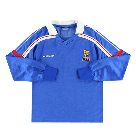1985-90 France adidas Home Shirt L/S S