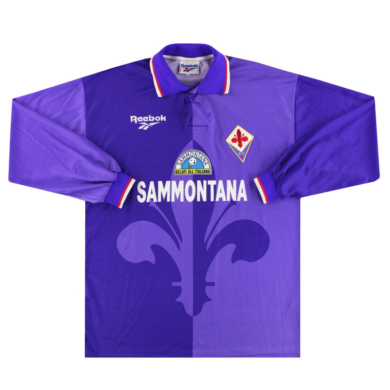 1995-96 Fiorentina Reebok Match Issue Home Shirt L/S #9 XL