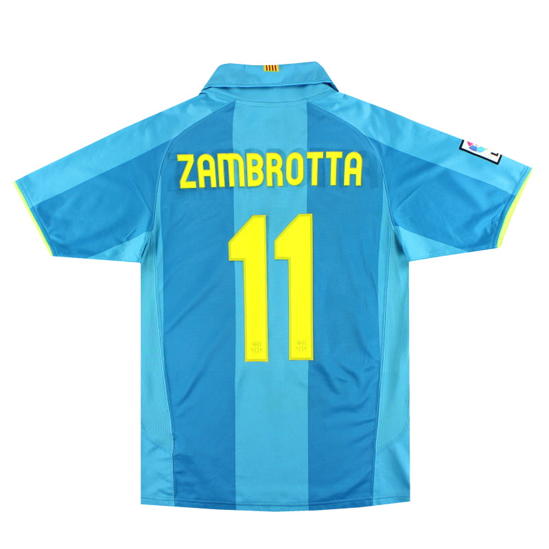 2007-08 Barcelona Nike Away Shirt Zambrotta #11 S