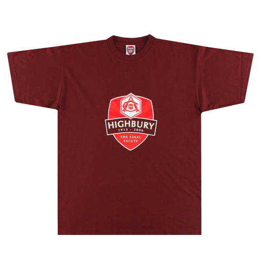 2005-06 Arsenal 'Highbury' Graphic Tee L
