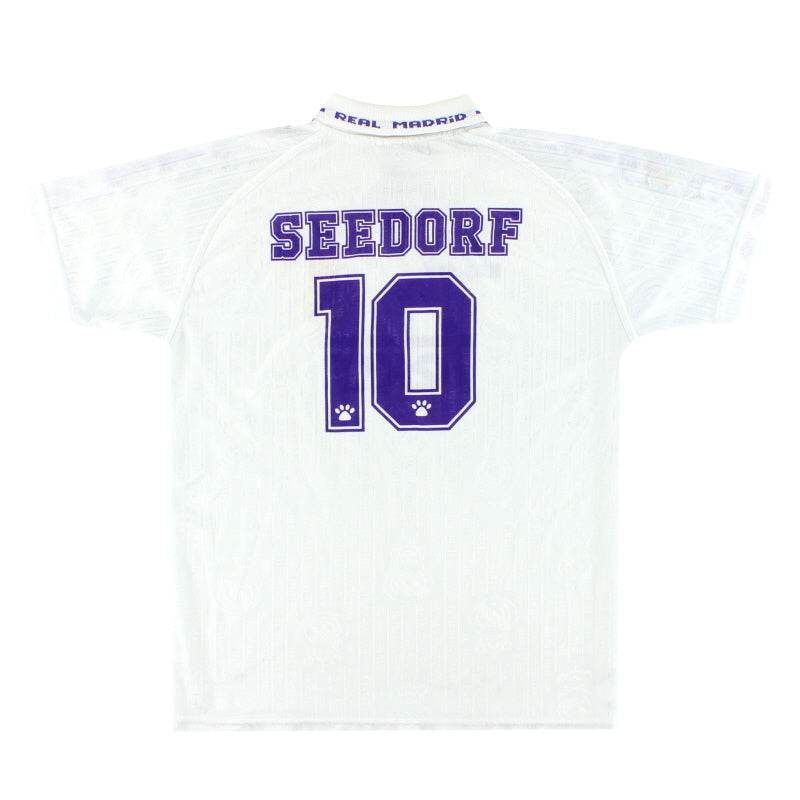 1996-97 Real Madrid Kelme Home Shirt Seedorf #10 Y