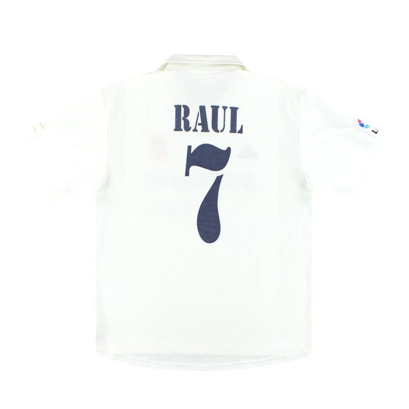 2002-03 Real Madrid adidas Centenary Home Shirt Raul #7 L