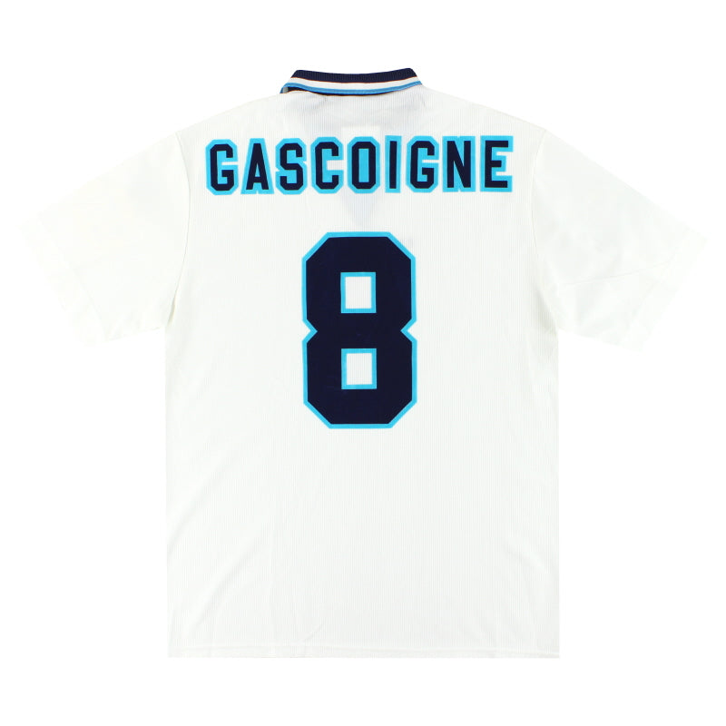 1995-97 England Umbro Home Shirt Gascoigne #8 XL