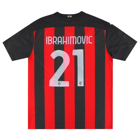 2020-21 AC Milan Puma Authentic Home Shirt Ibrahimovic #21 XXL
