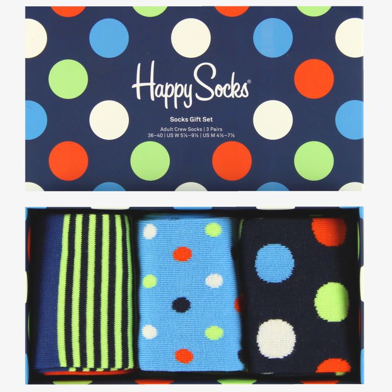 Happy Socks 3-Pack Classic Gift Box *BNIB*